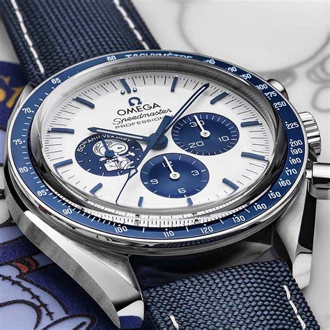 omega speedmaster 'silver snoopy award' 50th anniversary